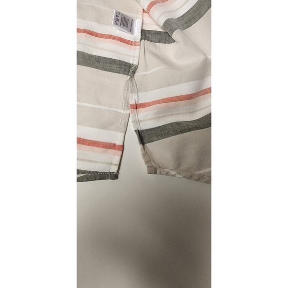 FOXCROFT Womens Collared Shirt Striped Button-Down Top Size 8 - Picture 12 of 12